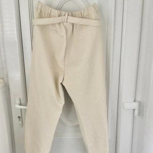 Faux leather trousers